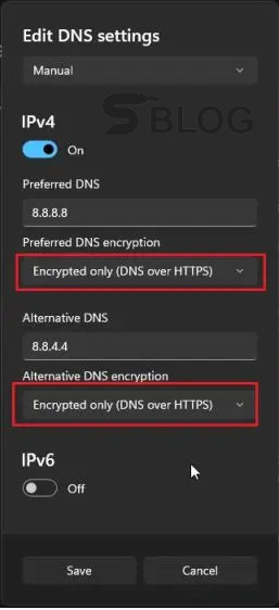 Encrypted only (DNS over HTTPS)