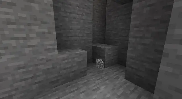 Stone and dropped cobblestone in Minecraft to make stonecutter