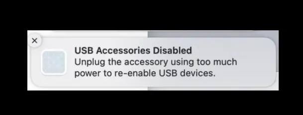 Accessories Disabled22 on Mac