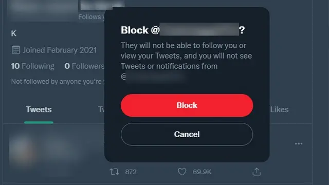 block someone twitter