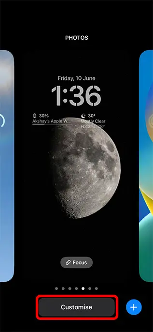 customise iphone lock screen change wallpaper