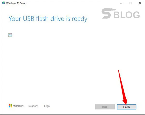 Your USB flash drive is ready